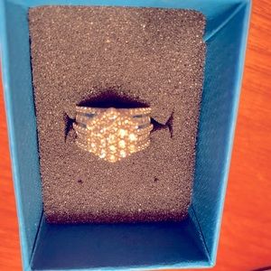 Get 10% off! Beautiful Rhodium over 925 Silver Zirconia Ring.